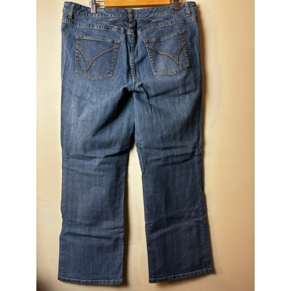 Venezia 4 Petite Bootcut Stretch Jeans Comfort Fit Blue Denim Womens Normcore - Picture 2 of 8